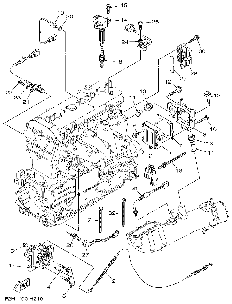 Yamaha FY1800-1HF2H300EA(1)_DE ELECTRICAL 2 parts diagram
